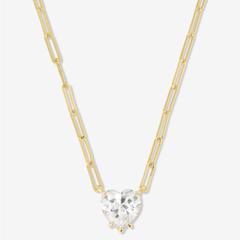 💜Melinda Maria Samantha Loves You More Necklace
Gold|White Diamondettes. NWT